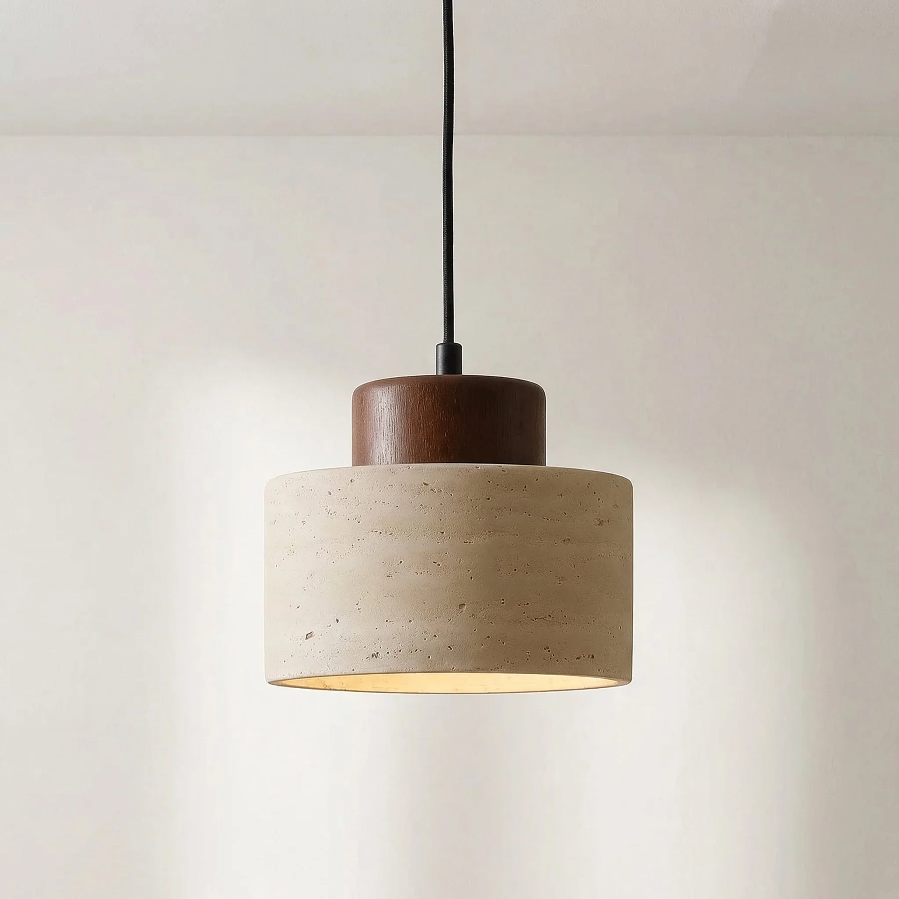 Modern Pendant Light Adjustable Dimmable Natural Stone Design - Image 4